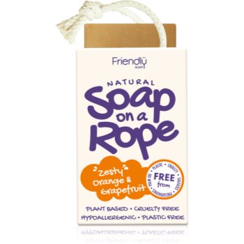 Friendly Soap Soap on a Rope Orange & Grapefruit săpun natural pe șnur - imagine 2